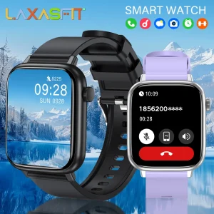 LAXASFIT New Smart Watch, Heart Rate Monitor, Waterproof Smartwatch for Men & Women