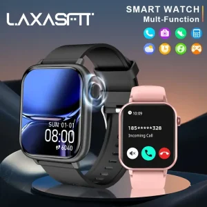 LAXASFIT 2025 New Waterproof Smart Watch Bluetooth Call, Voice Assistant, Sports Smartwatch For Android IOS