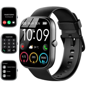 Smart Watch, 1.91" Smartwatch (Answer/Make Call), IP68 Waterproof Fitness Tracker, Sport Modes, Heart Rate and Sleep Monitor