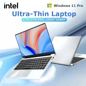 14.1" Ultra-Slim Laptop, Atom A3950, Win11 Pro, 12GB RAM, 1–2TB SSD, 1080P